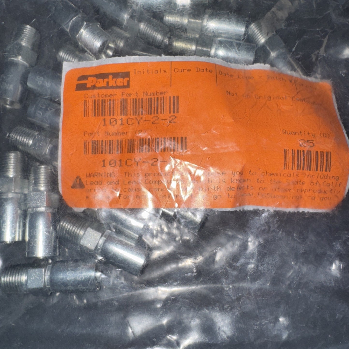 Permanent Fittings for Parflex Hose – CY Series 101CY-2-2 25 Pack