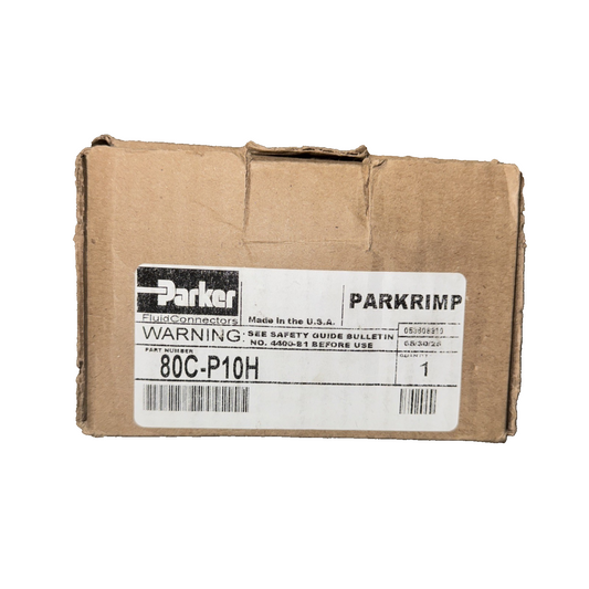 Parker Parkrimp 80C-P10H Crimping Tool Die, 56/58 Series, 5/8", Orange, NEW