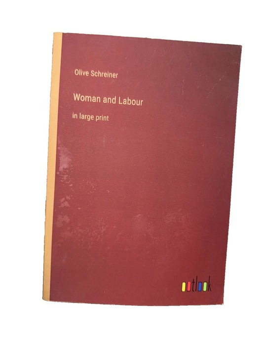 Woman and Labour: in large print, DaveyDooDeals – a book with a red cover and gold trimming