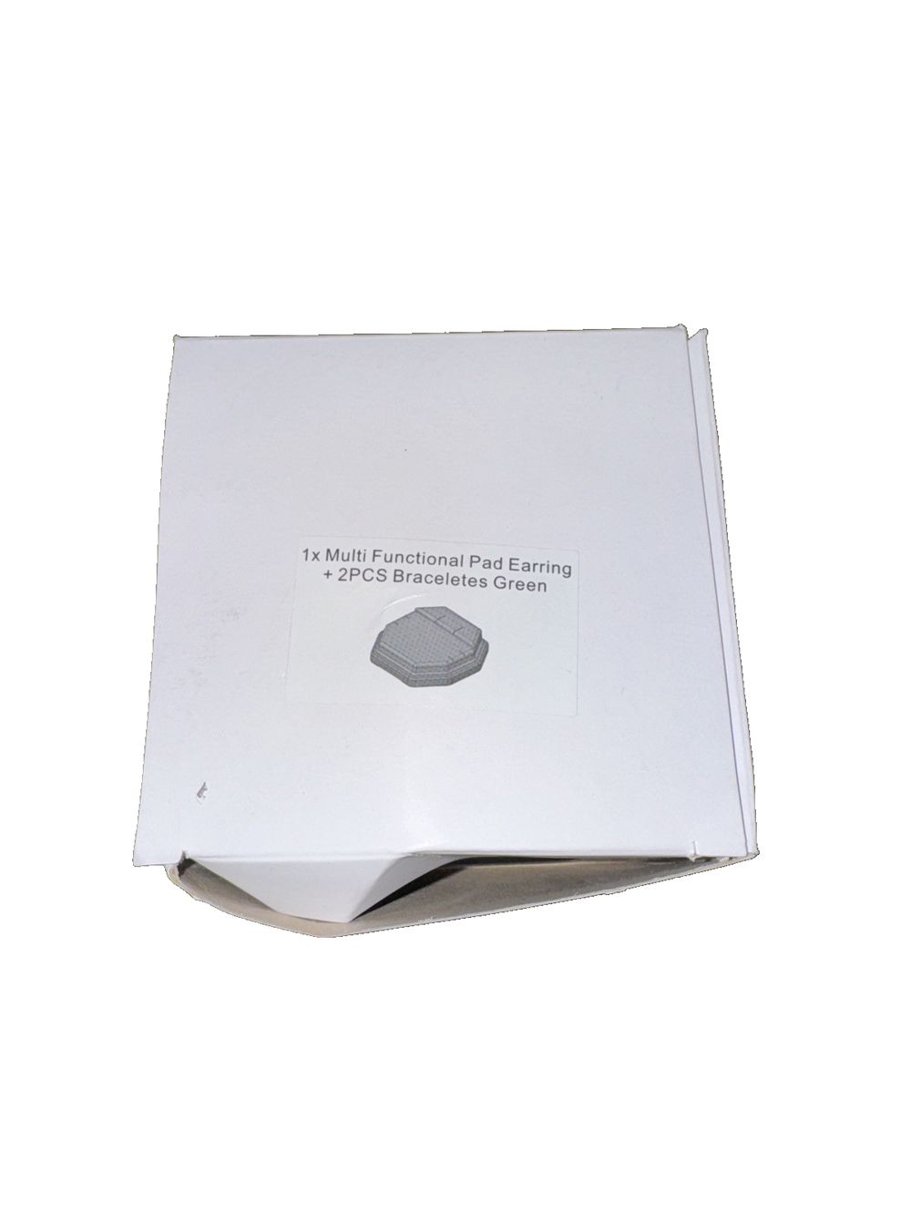 1x Multi Functional Earring Pad + 2 Bracelet spots Green For Retail/Display, DaveyDooDeals – a white box with a white lid and a white lid