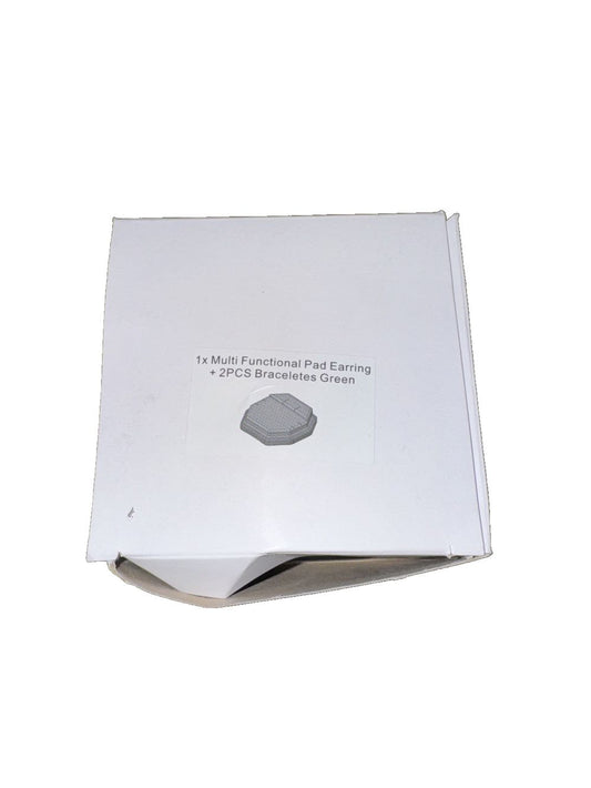 1x Multi Functional Earring Pad + 2 Bracelet spots Green For Retail/Display, DaveyDooDeals – a white box with a white lid and a white lid