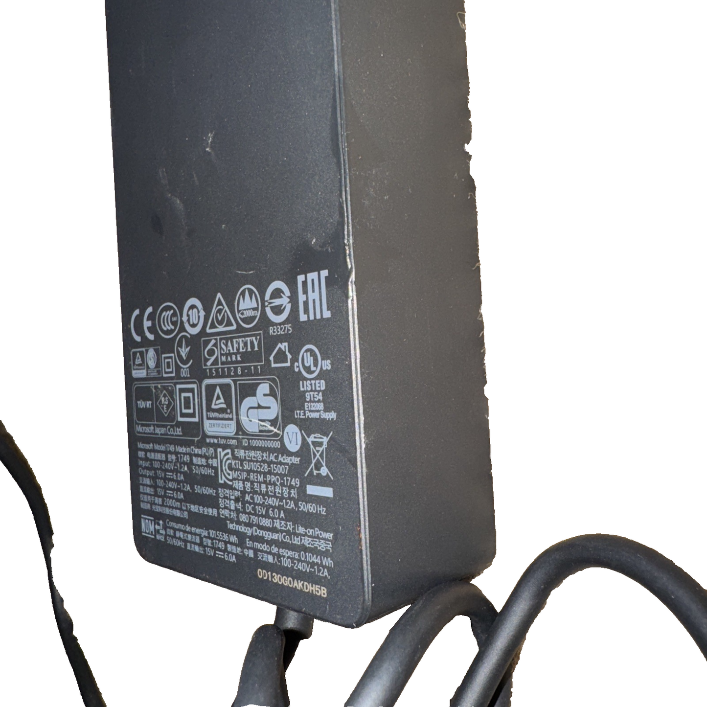 Microsoft Surface Dock AC Adapter Power Supply 90W 15V (Missing Wall Plug)
