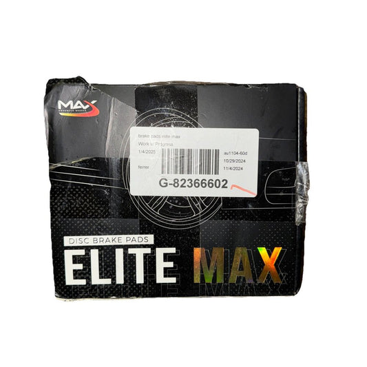 M1273 Ceramic Disc Brake Pads, Elite Max – a box of black tape with a white label
