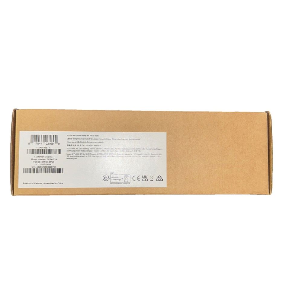Square Pos SPS4-01-A (No Cords/Accessories) – a box of brown paper with a white label