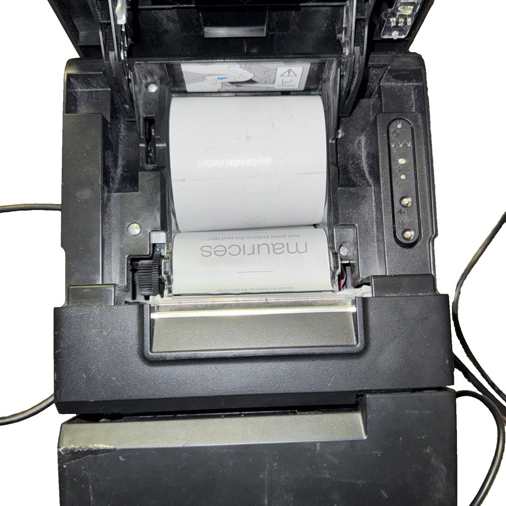 Epson TM-H6000V Thermal Receipt Printer Multifunction M253B No Power Adapter, DaveyDooDeals – a printer with a roll of paper on it