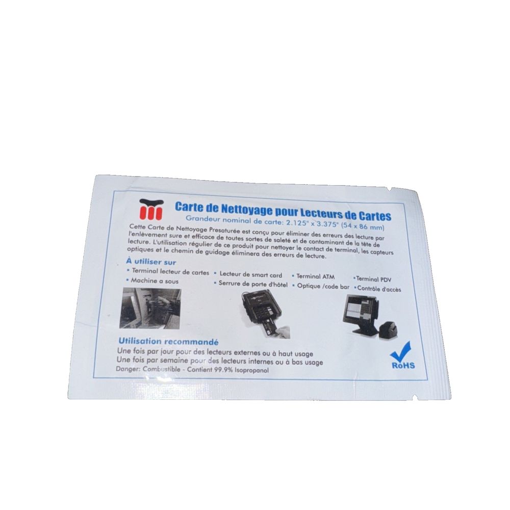 card reader cleaning card 2.125" x 3.375", Unbranded – a card with a picture of the camera