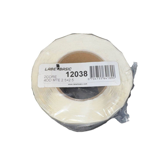 Matte Inkjet Labels 2.5" Circle for Epson TM-C3500, TM-C3400, Primera LX500, DaveyDooDeals – a roll of white tape on a white background