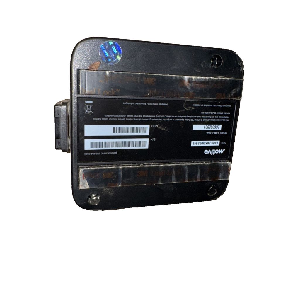 Motive Vehicle Gateway For Fleet Management System LBB-3.6CA – a black and white photo of a battery