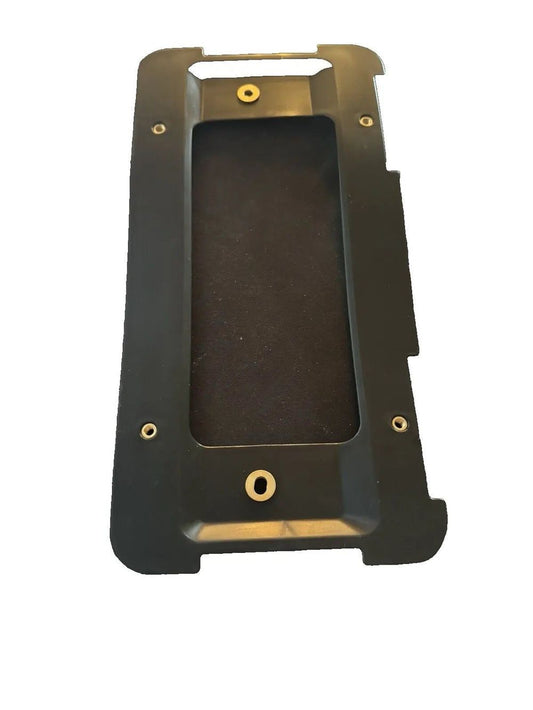 Rear License Plate Frame Bracket Holder Mount for 2005-2023 BMW 1-2- 3-5 - 6- X, Unbranded – a black metal plate with a hole in the middle