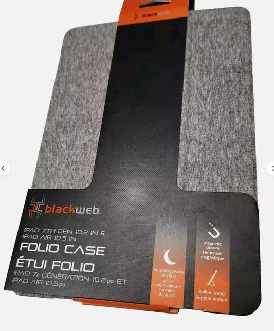 BlackWeb iPad 7th Gen 10.2/iPad Air 10.5 Folio Case - Durable Cover – the back of the blacked case with the back of the blacked case