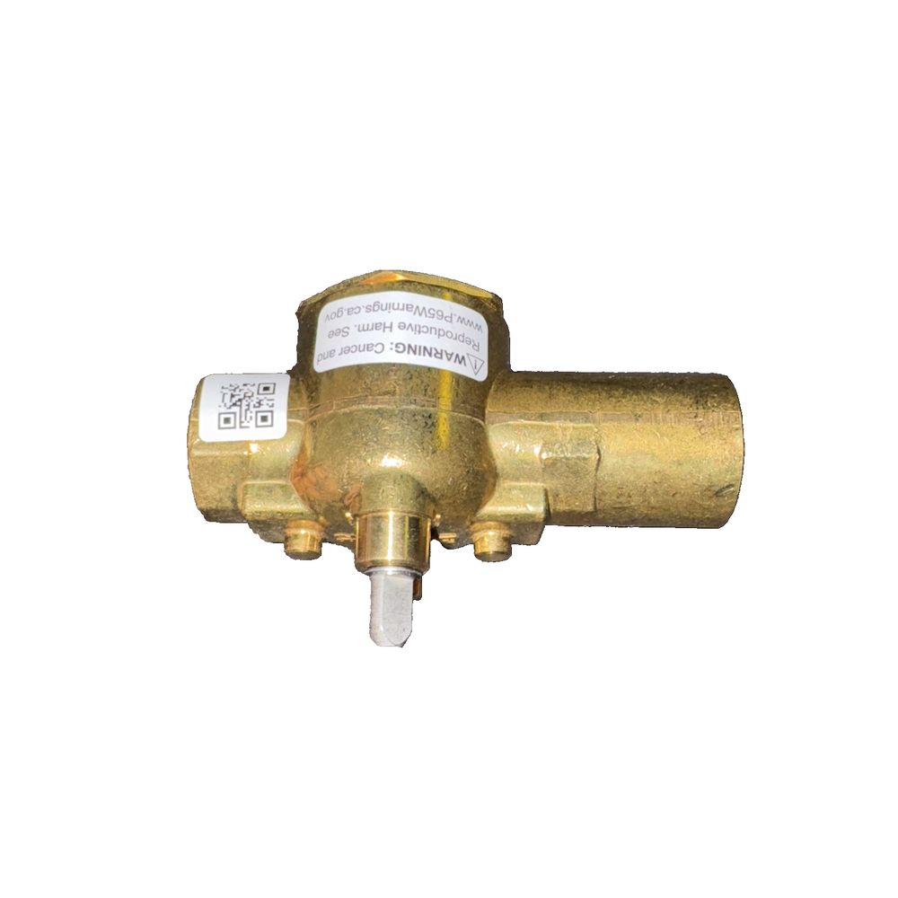 Schneider Electric VT2343 Erie 2-Way 2 Position Zone Valve – a brass ball valve with a white background