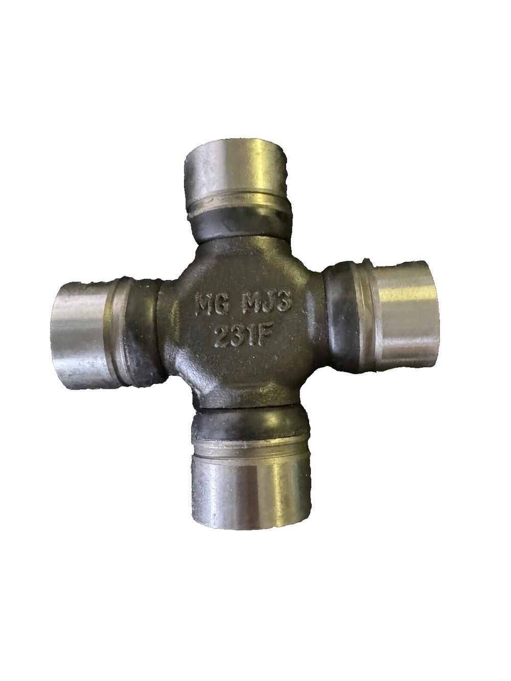 MOOG 491 Greaseable Super Strength Universal Joint for Jeep Wrangler – a brass cross with a white background