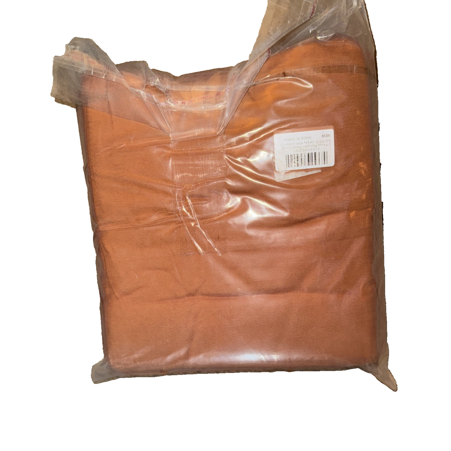 AMWAN Jersey Knit Cotton Duvet Cover Set Solid Pumpkin Color
