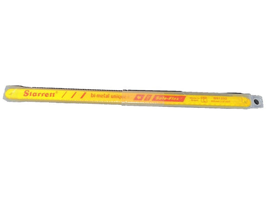 KBS1232-10 Hack Saw Blade, Starren – a yellow plastic ruler with a white background