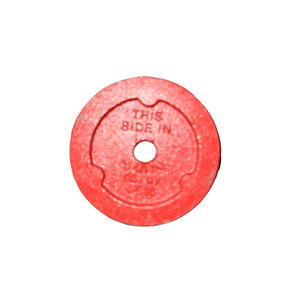 #60-VICTAULIC-4"/114,3MM-CAP – a red rubber washer with the words ' b i '