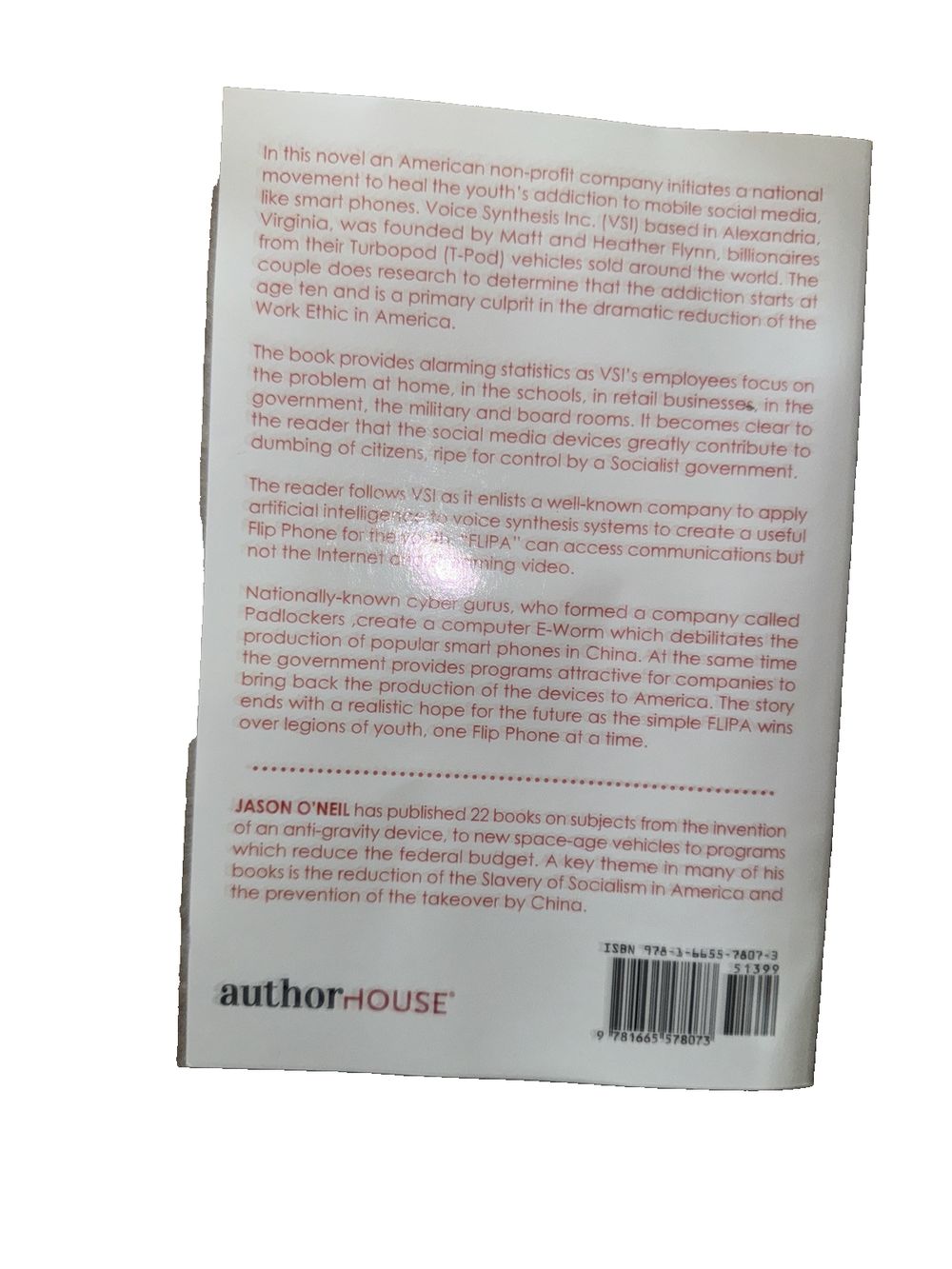Flipphonia: Combatting Mobile Social-Media Addiction in America, DaveyDooDeals – the book cover for the book, the book of the day
