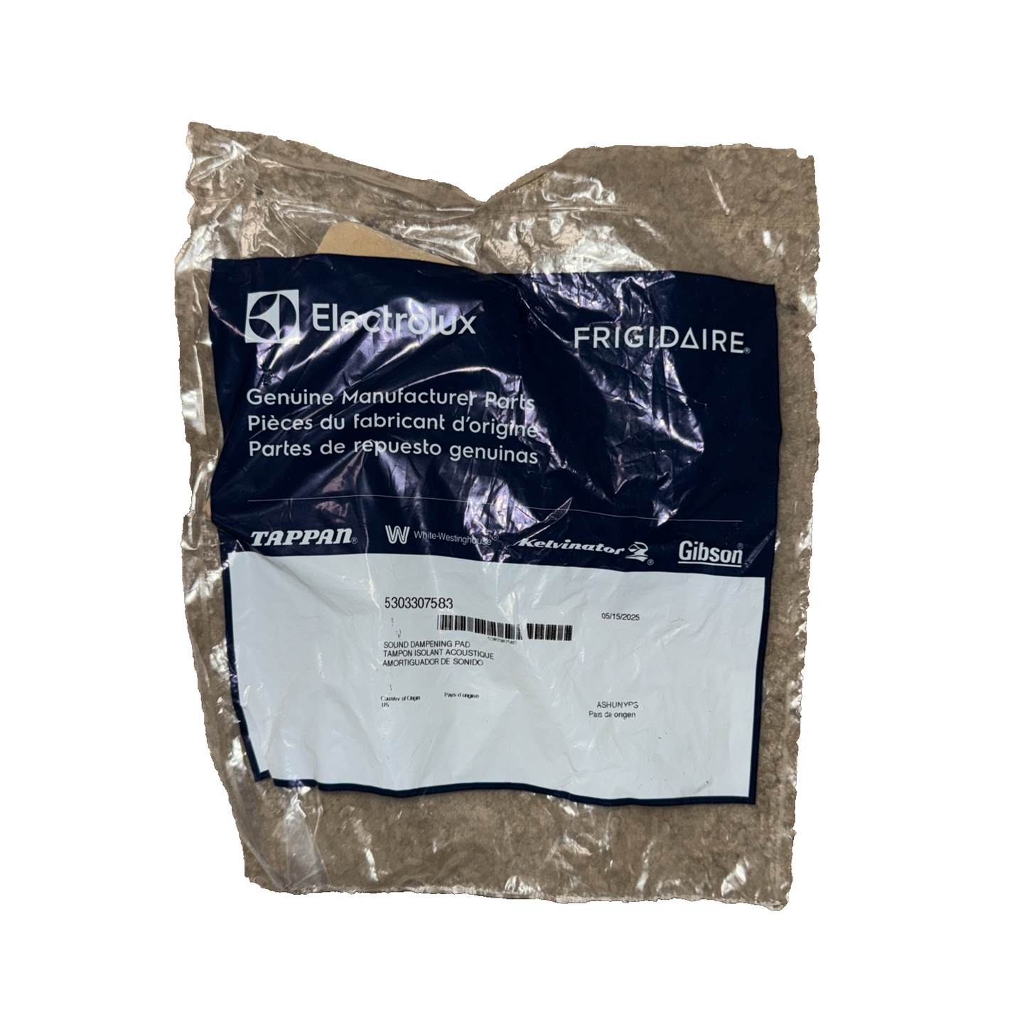 5303307583 Frigidaire Refrigerator Sound Dampening Pad