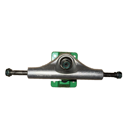 Silver M-Class Raw 7.75" Polished Green Skateboard Truck