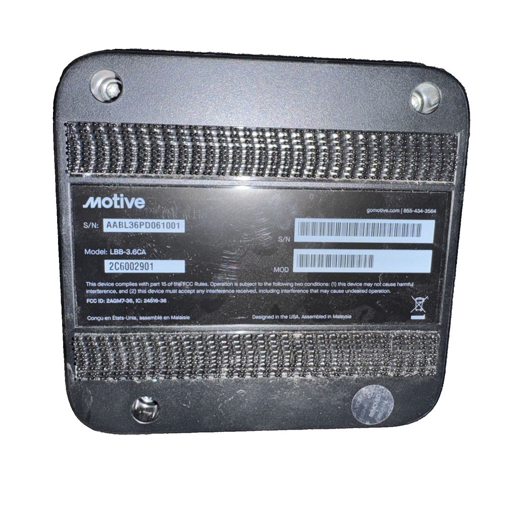 MOTIVE LBB-3.6CA Gateway Vehicle PN: 810-00000011-001 – a black and white photo of a power unit