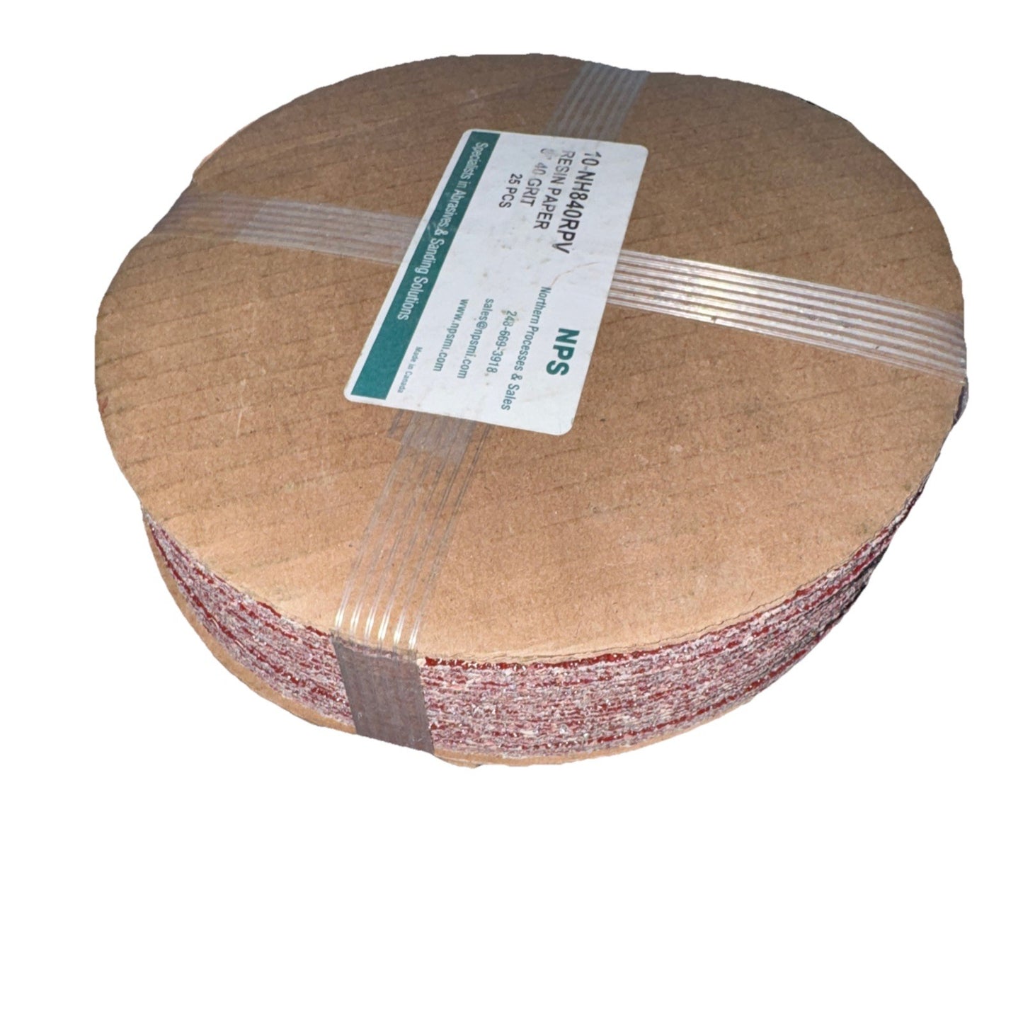 NPS 10-NH840RPV Resin Paper 8" 40 Grit 25 PC