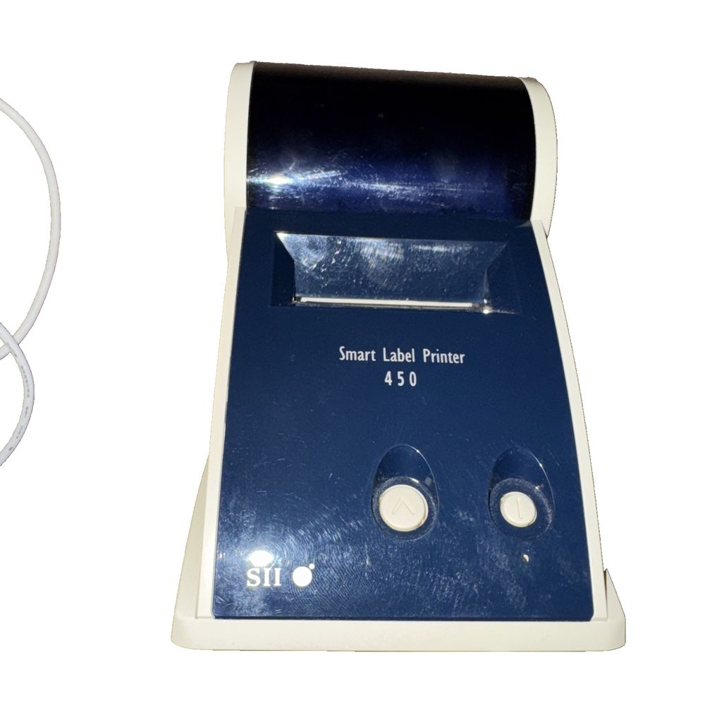SLP 450 Thermal Printer Seiko Instruments – a blue and white tape is next to a white tape