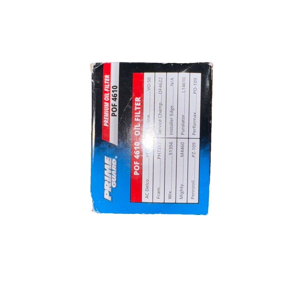Prime Guard Premium Engine Oil Filter POF 4610 – a pair of tape tapes on a white background