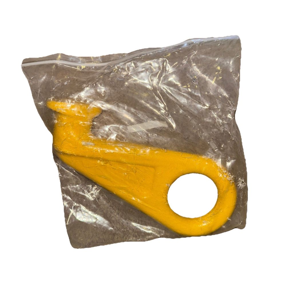 Yoke Left Eye Container Hook (WLL 27,500 lbs), DaveyDooDeals – a yellow object is wrapped in plastic
