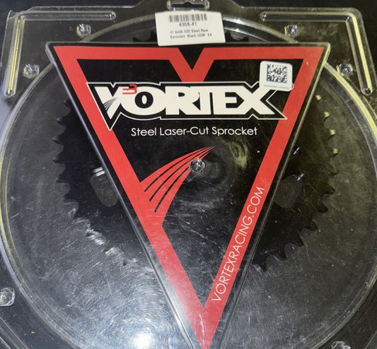 Vortex 435S-41 41 Tooth 510 Steal Rear Sprocket – a close up of a disc with a logo on it