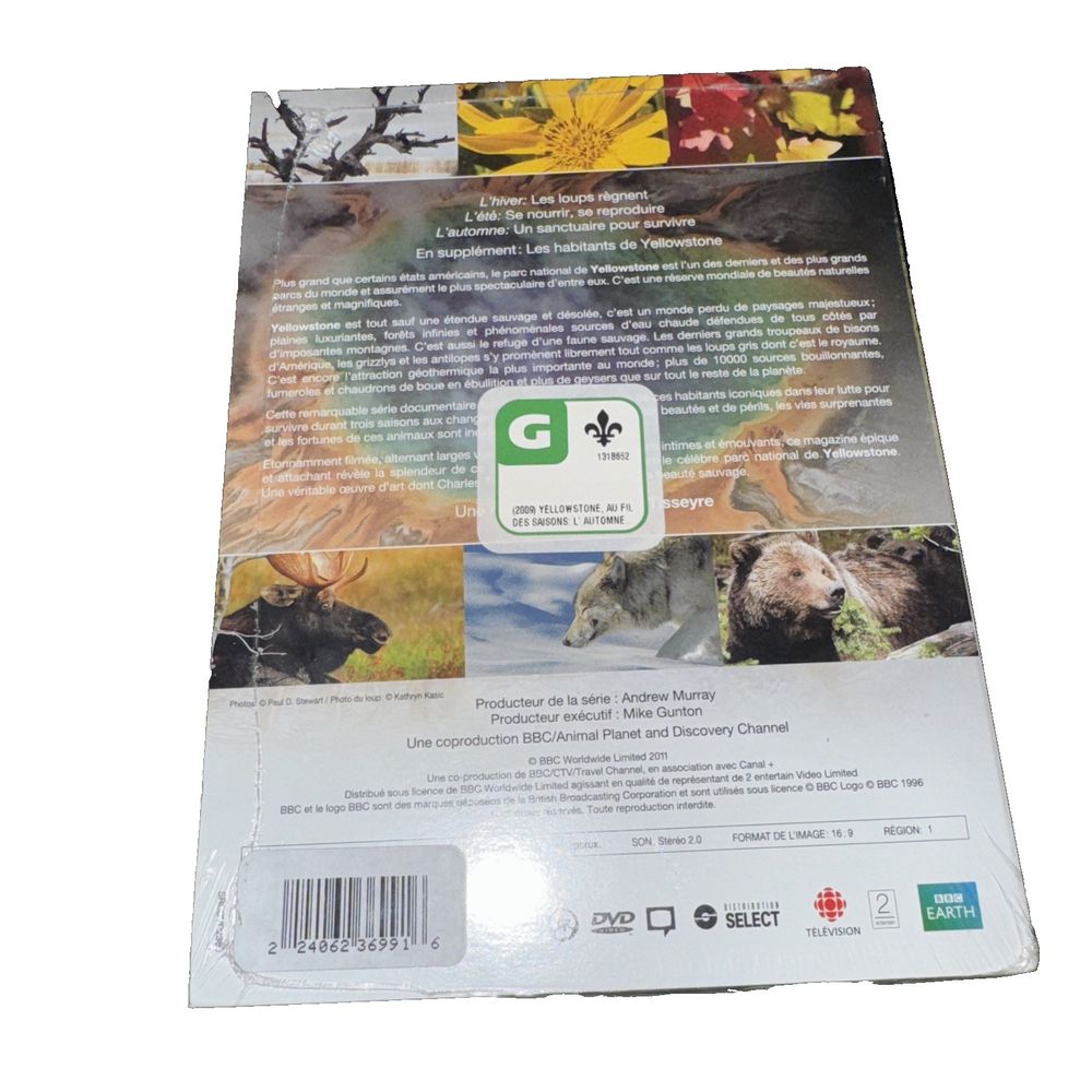 Yellowstone (Version française) - Nature Documentary, DaveyDooDeals – the dvd cover for the dvd of the movie, the movie