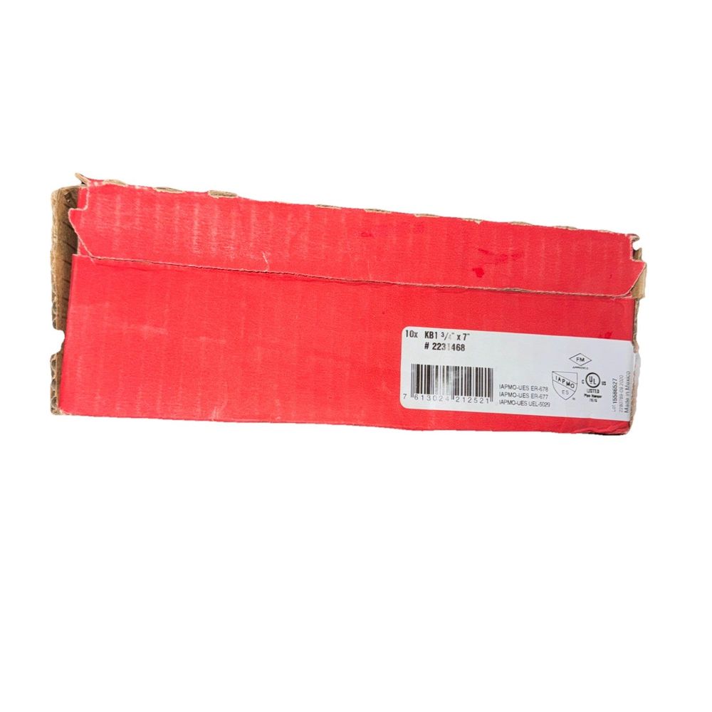 Genuine HILTI -- 2231468 -- Lot Of 10 KB1 3/4" x 7" -- Threaded Anchors New – a red box with a label on it