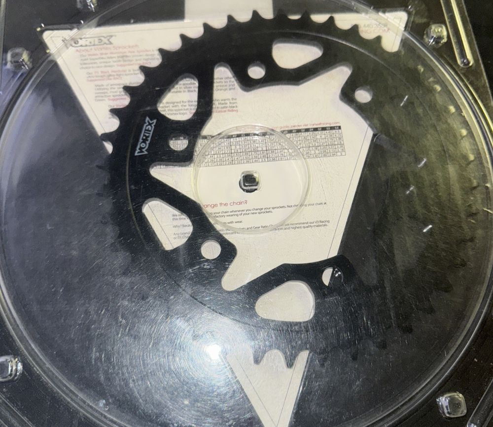 Vortex 435S-41 41 Tooth 510 Steal Rear Sprocket – a close up of a bicycle chainring