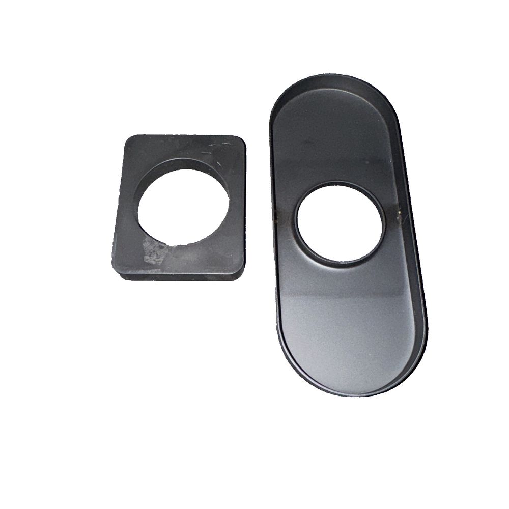 VIGO 5.5 in. Bathroom Deck Plate in Matte Black - VG17000MB – a pair of black plastic door handles