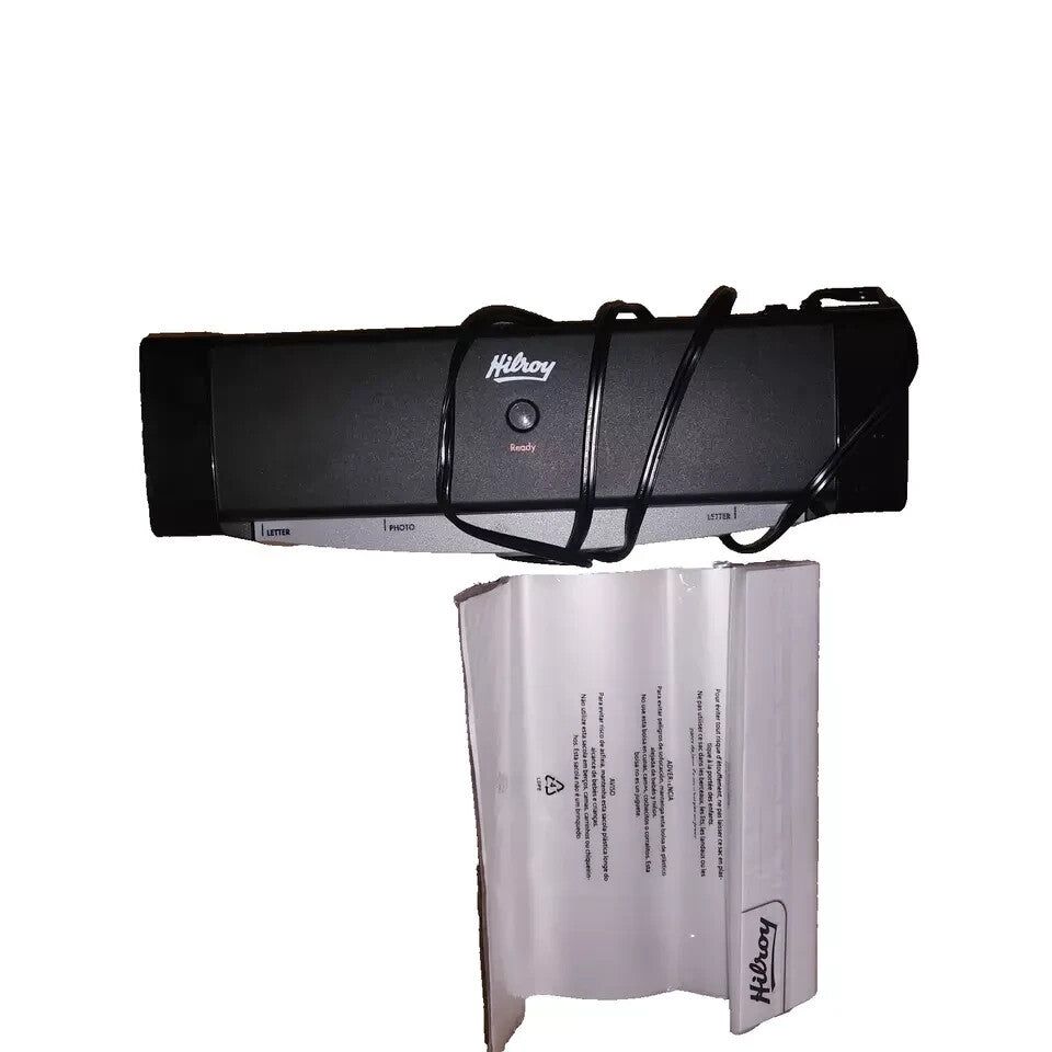 Hilroy HeatSeal 9.5" Thermal Laminator - Black, Compact & Easy to – a black camera with a white background