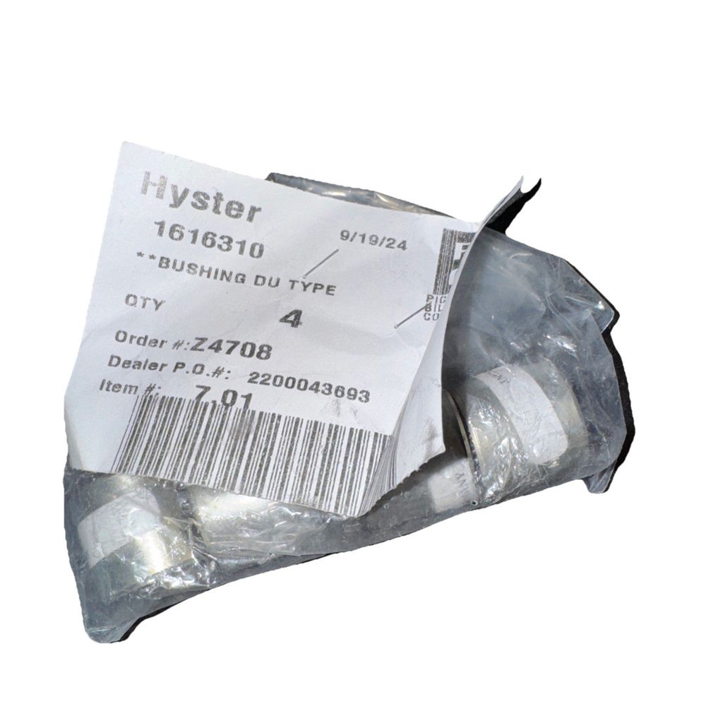 Hyster Bushing DU Type 1616310 4 Pack – a piece of plastic with a barcode on it