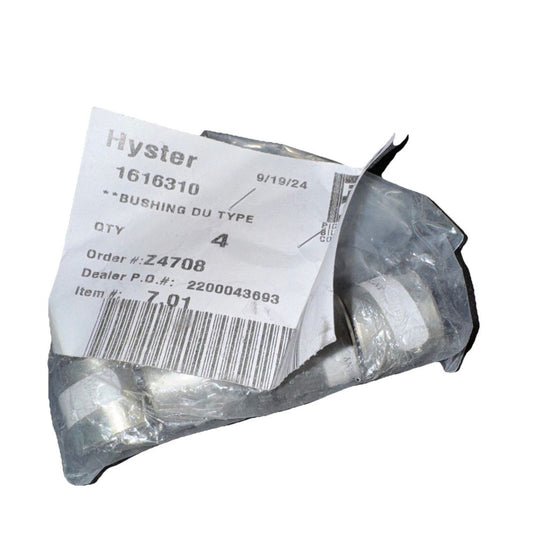 Hyster Bushing DU Type 1616310 4 Pack – a piece of plastic with a barcode on it