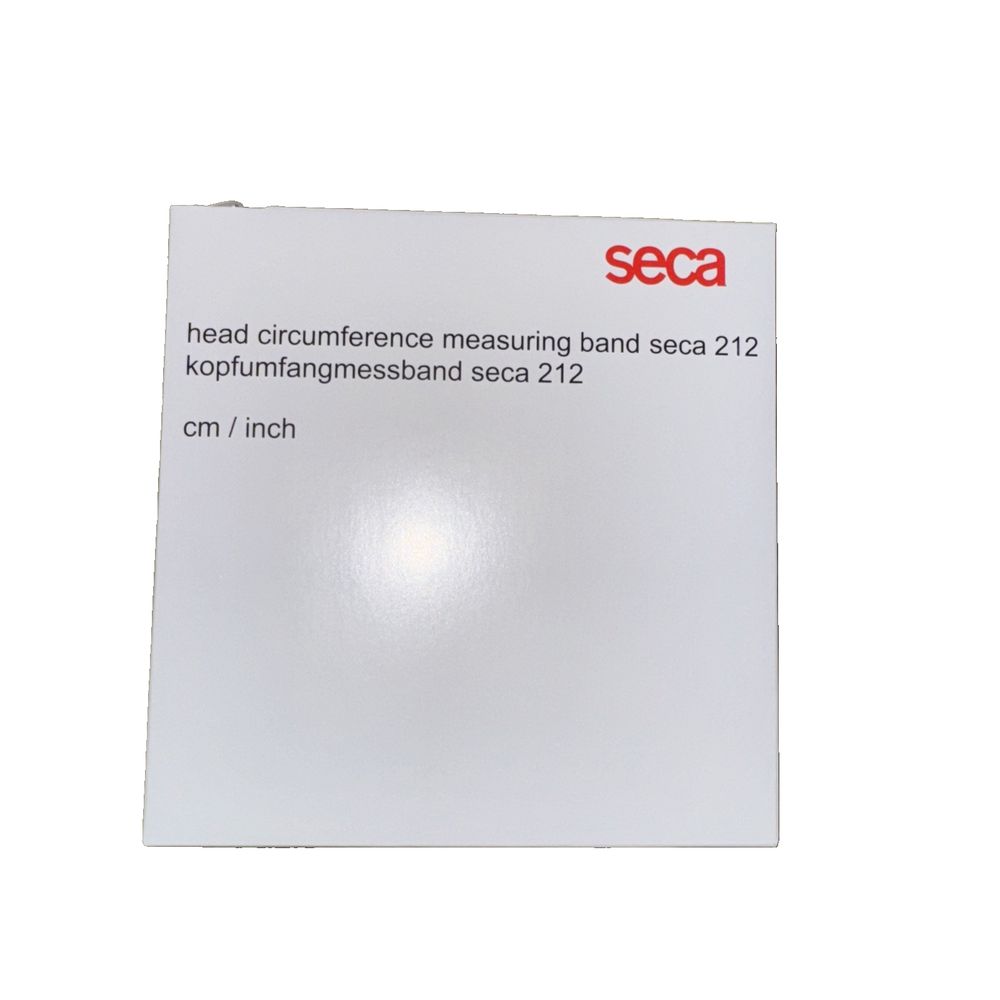 SECA-Reusable measuring tape for head circ of babies and toddlers (Pack of 15) – the back of a white plastic box with a white label that sa…