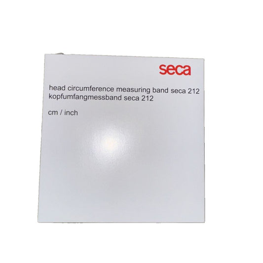 SECA-Reusable measuring tape for head circ of babies and toddlers (Pack of 15) – the back of a white plastic box with a white label that sa…