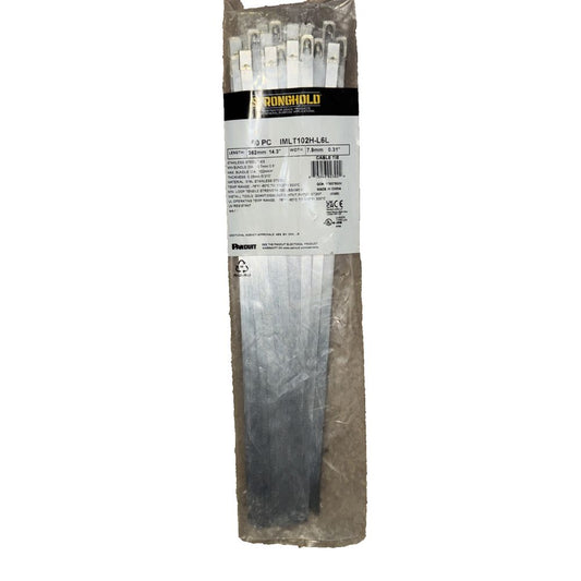 Panduit StrongHold Cable Ties 14.3" 316L SS Heavy-Duty PK50 IMLT102H-L6L – a roll of aluminum foil