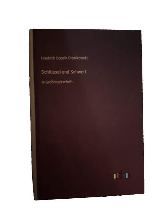 Schlssel und Schwert: in Grodruckschrift, DaveyDooDeals – the cover of the book, which is a brown cover with a black and white logo
