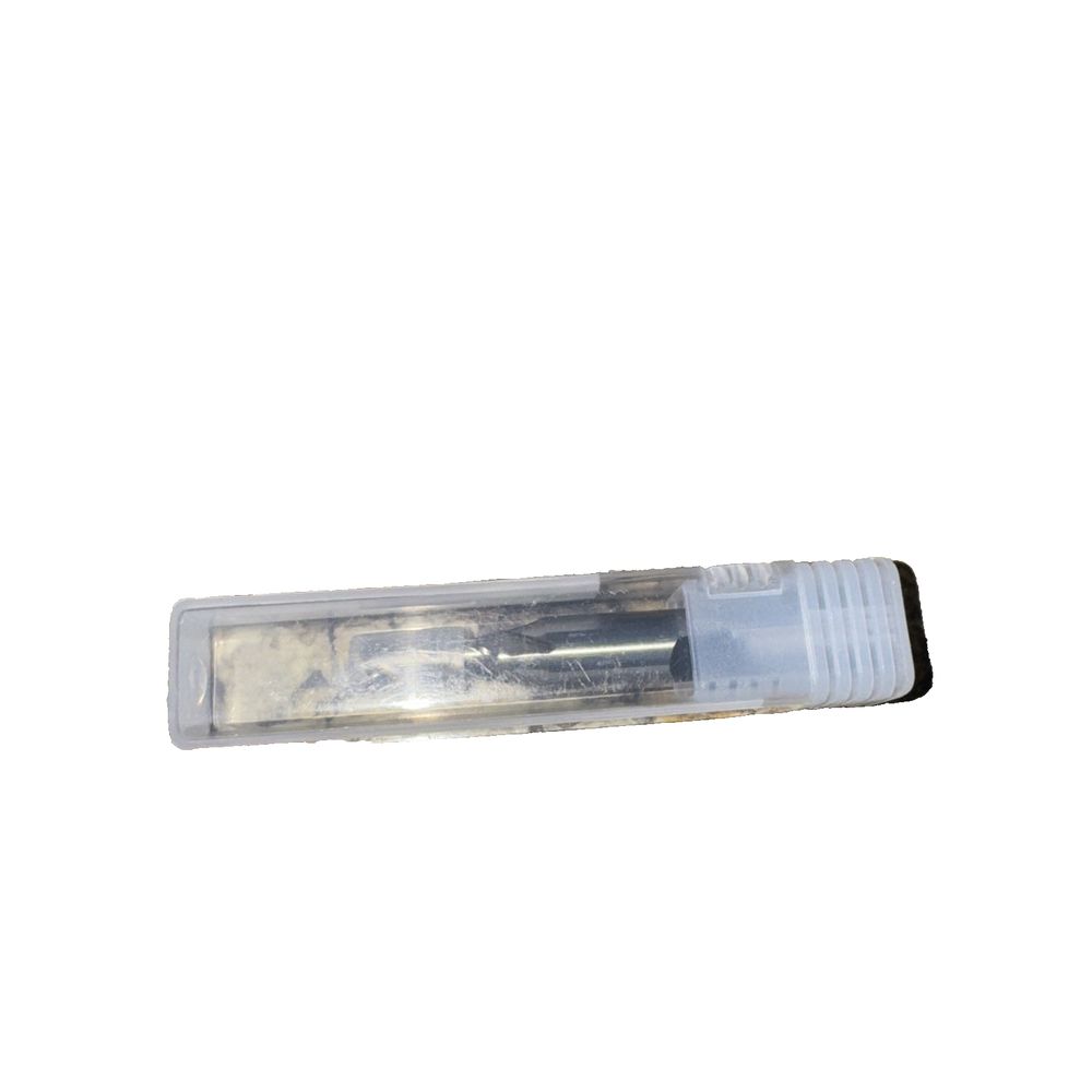 YG HSSCo8 End Mill 1/4 x 3/8 x 5/8 x 2-7/16 Regular 07297 (E2039016) – a small plastic tube with a white background