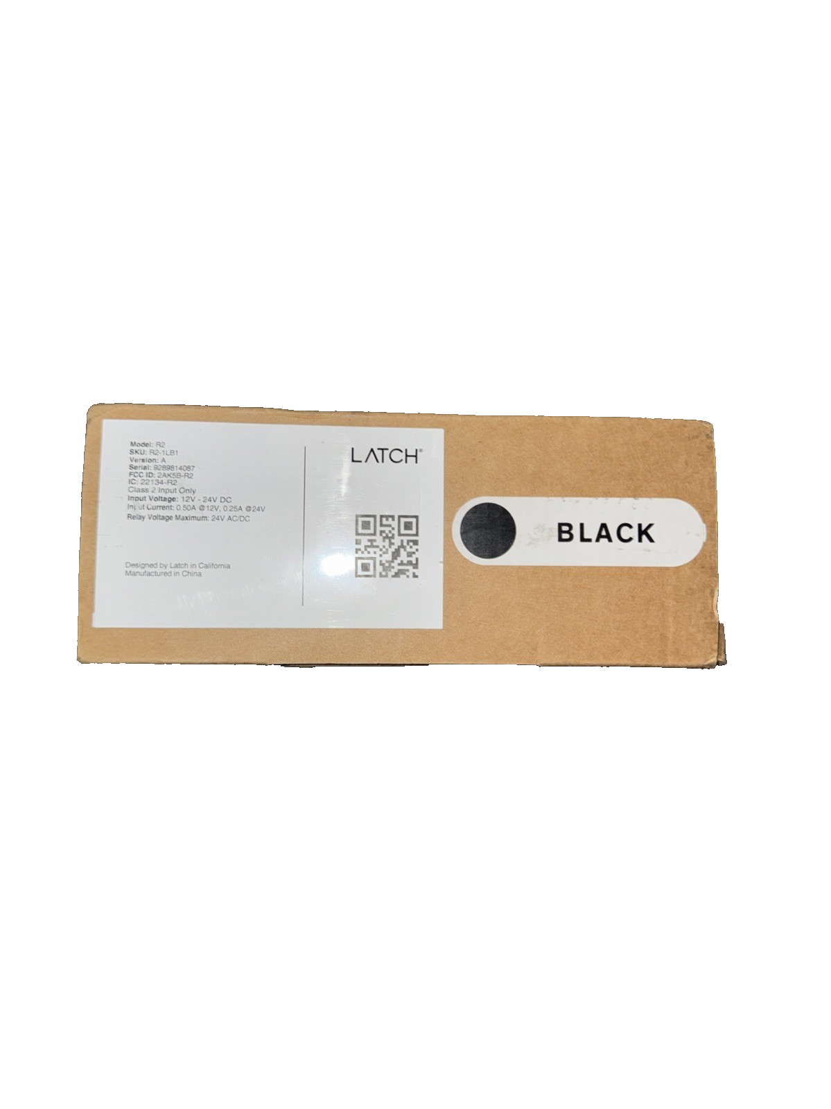 Latch R2LB1 Reader Door Controller for Common Area Entry Locks Black Finish