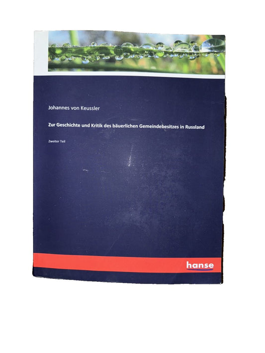 Zur Geschichte und Kritik des buerlichen Gemeindebesitzes in Russland: Zweiter T, DaveyDooDeals – a book with a picture of a plant