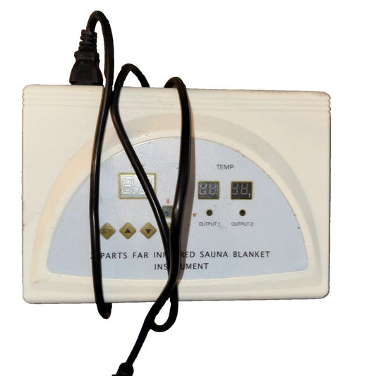 XC-RZT01 Infrared Sauna Blanket Base (No Blanket/Cords), Unbranded – a white and black tape with a black cord