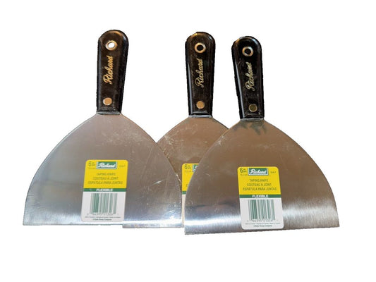 Wall Scraper - Flexible - Black - 6" Set of 3, Richard – two shovels with a handle and a handle