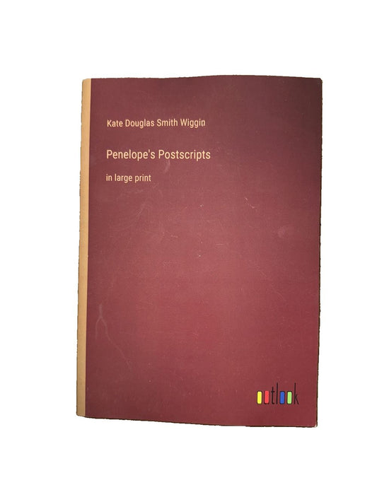 Penelope's Postscripts: in large print, DaveyDooDeals – a book with a red cover and a yellow border