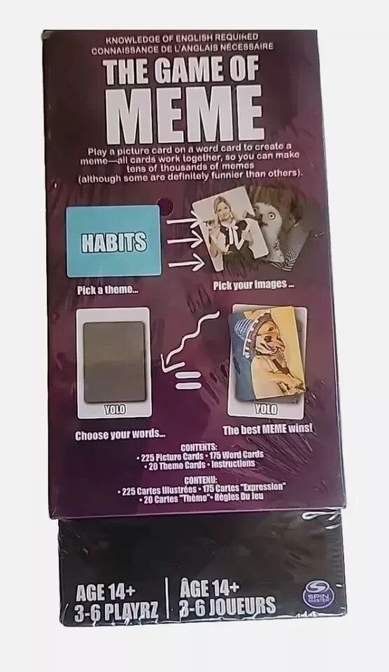 The Game of Meme - Hilarious Party Card Game Family Fun Trending Gift, Spin Masters – the game of mee