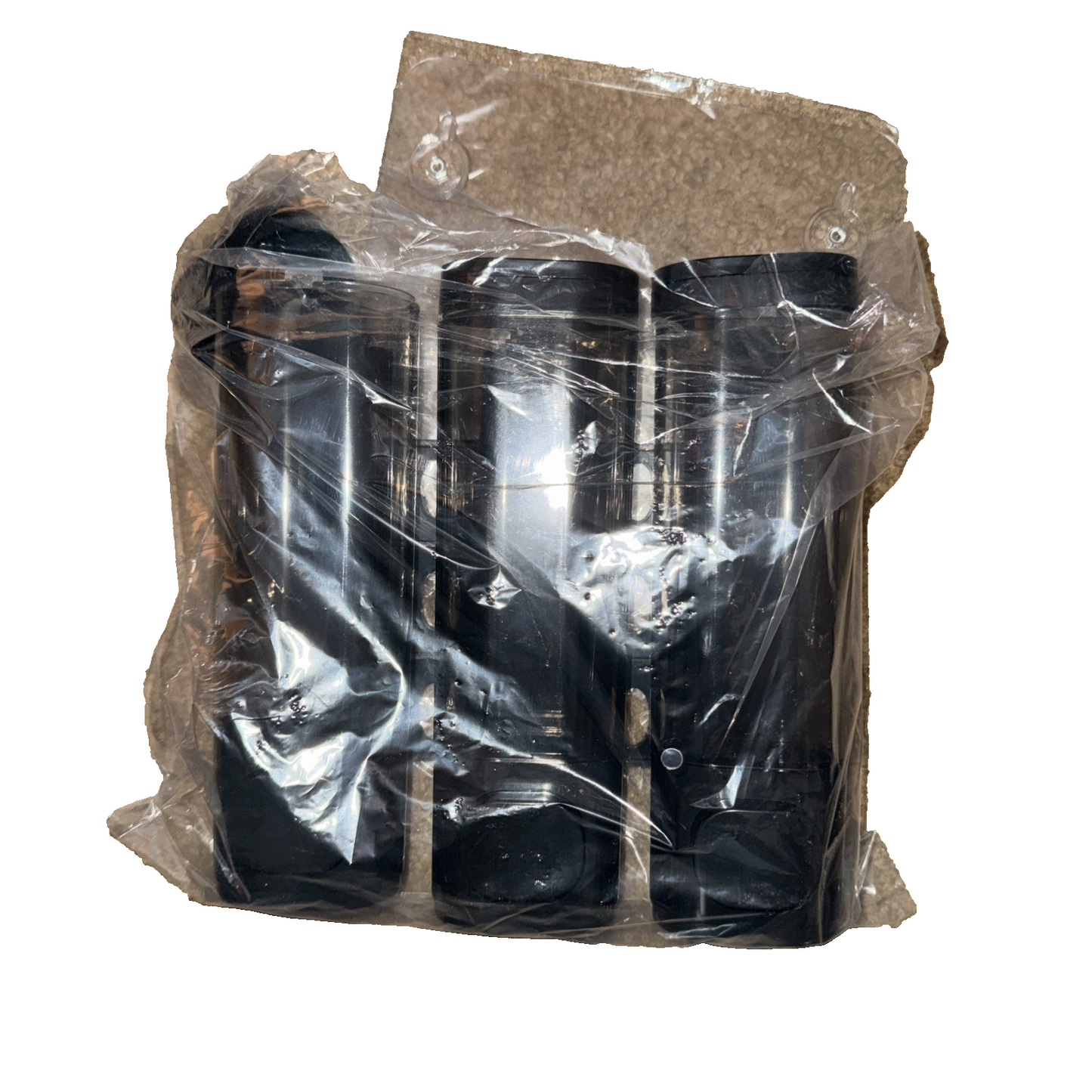 Soap Dispenser with Button 3 Pack 300Ml Capacity Each Black