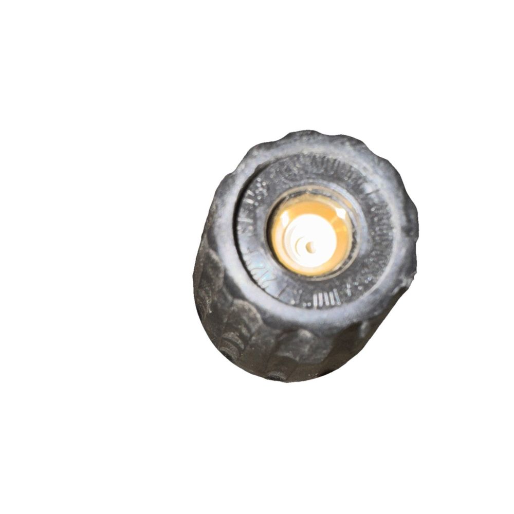 Tev Jager RA30-140-120 400 Bar Pressure Washer Brass Nozzle 3/4" FNPT Inlet, Tev Jager – a black and white picture of a small hole