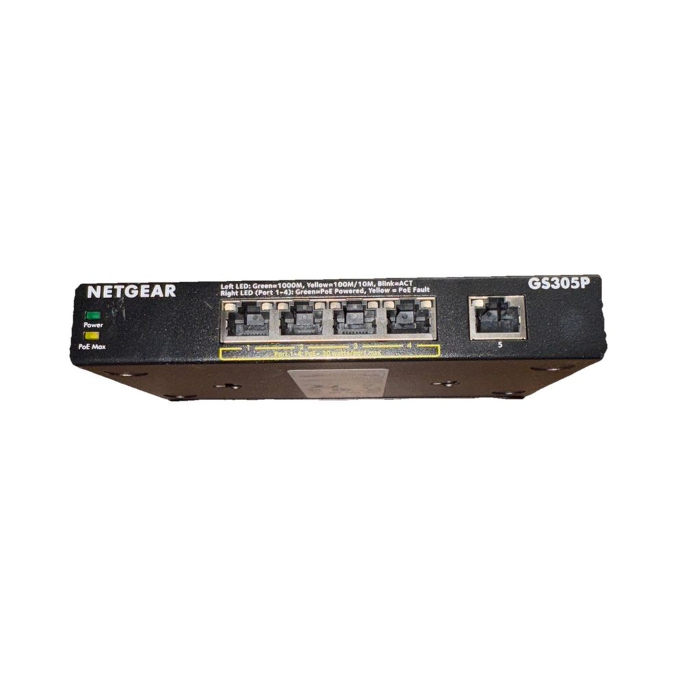 Netgear GS305PV3 5-Port Gigabit Ethernet Unmanaged POE - No Power Cable – netgear g50p - 4 - port gig gig gig gig gig gig gig gig gig