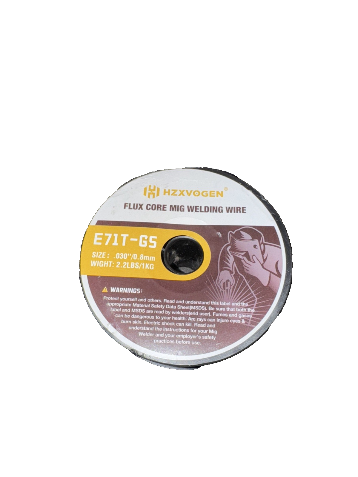 HZXVOGEN E71T-GS Flux Core MIG Welding Wire Mild Steel 2.2 lb